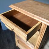 Renovated oak bedside table