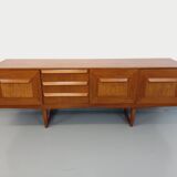 Vintage Scandinavian style sled foot sideboard in teak from the 60s