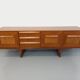 Vintage Scandinavian style sled foot sideboard in teak from the 60s