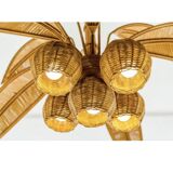Rattan "coconut tree" chandelier