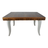 Dining table with art deco extensions revamped curved legs