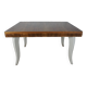 Dining table with art deco extensions revamped curved legs