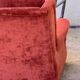 Coral velvet toad sofa