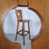 4 vintage brutalist bar stools, 1960s