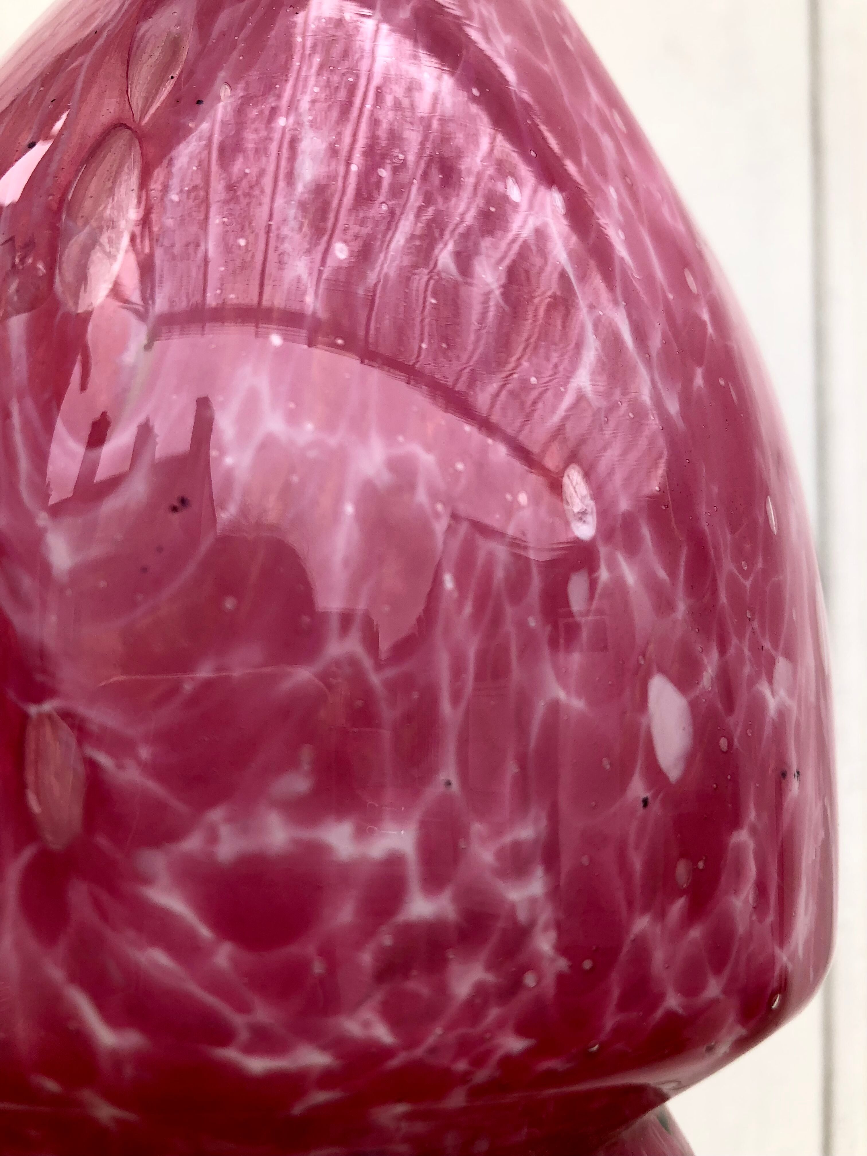 Pink clichy glass decanter