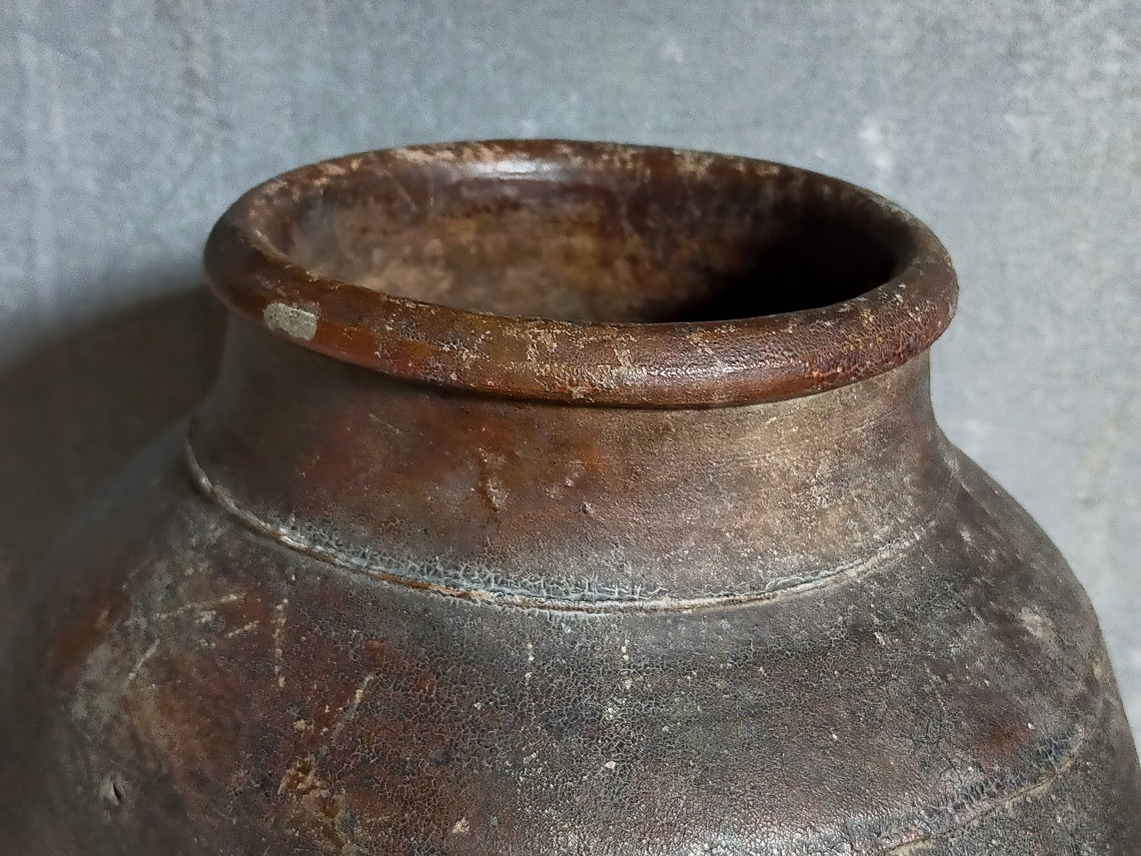 XXL traditional pottery old 19th century folk art 42 cm