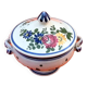 Small broth on pedestal Old polychrome ceramic