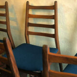 Set of 6 mid-century Danish teak dining chairs, 1960s