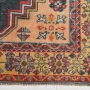 57s Antique Red & Navy Blue Vintage Persian Rug, 106x201Cm
