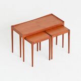 Kurt Ostervig nesting tables in teak Jason Mobler Denmark 1960