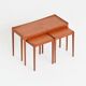 Kurt Ostervig nesting tables in teak Jason Mobler Denmark 1960