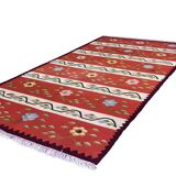 1950s Moldavian Kilim Runner Rug 96 x 200 cm