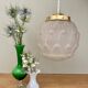 Vintage art deco globe pendant light in frosted glass