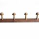Wall-mounted coat rack with 6 hooks