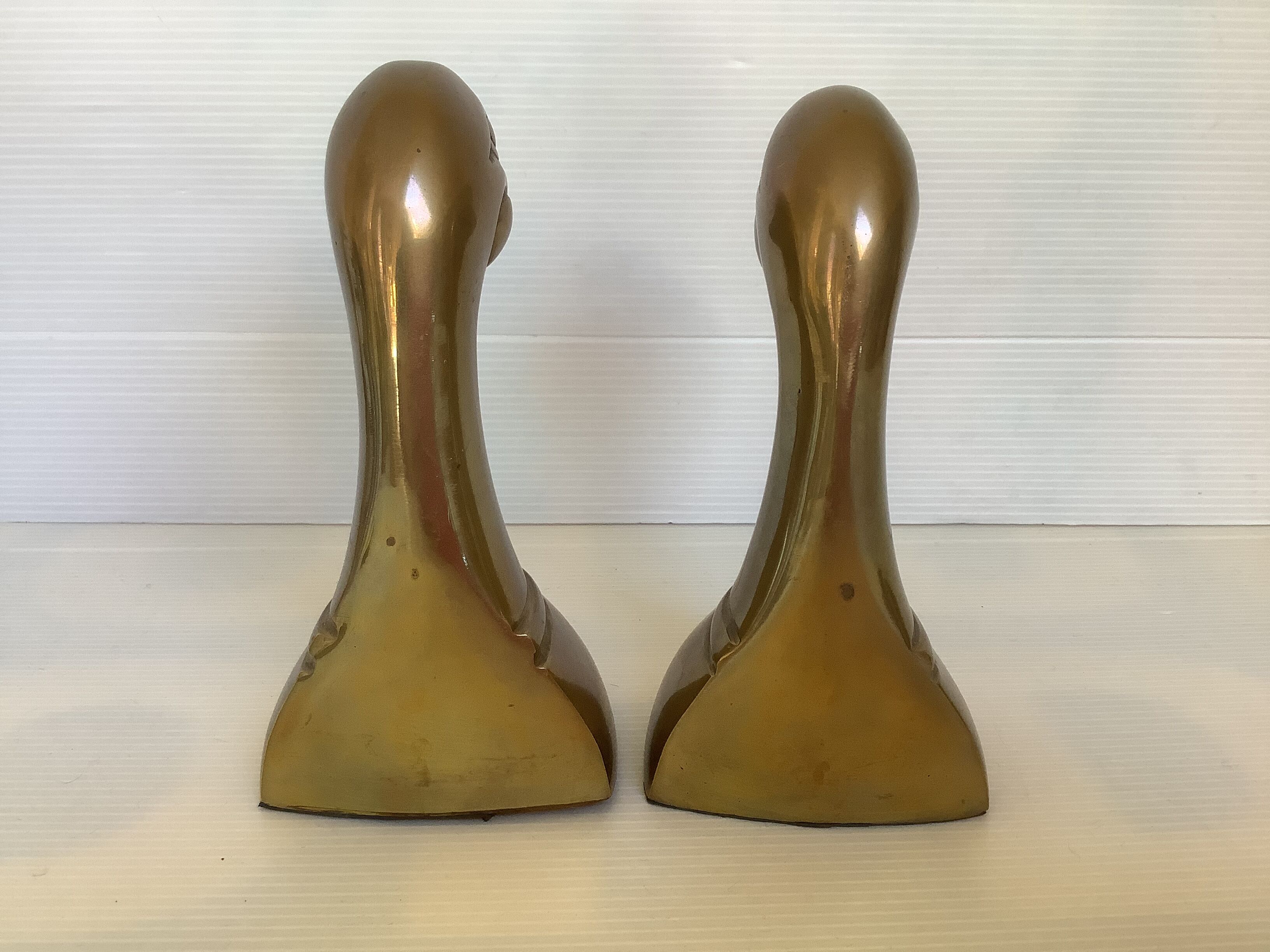 Serre livres oiseaux oies canards en laiton