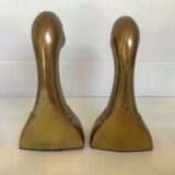 Brass bird, geese and duck bookends