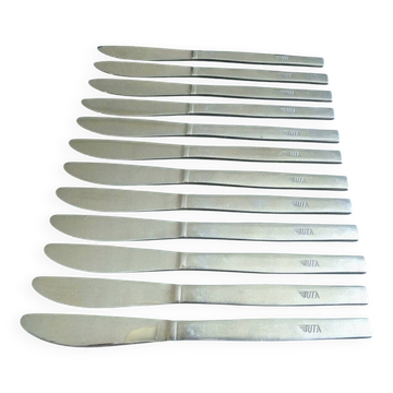 Set of 12 UTA stainless steel knives, vintage