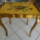 Side coffee table gilded wood decoration flowers year 60
