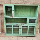 Antique merchant's shelf, Burmese teak sideboard