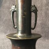 Vase soliflore à col étroit en bronze Chine XIXe