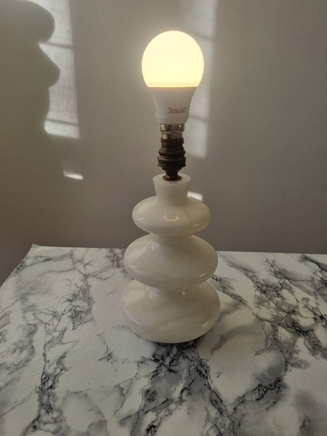 Vintage marble lamp base