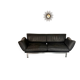 De Sede DS 140 midnight blue 3-seater vintage leather sofa 1980s design