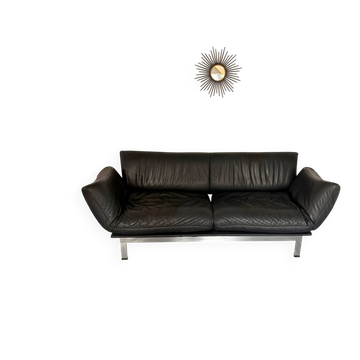 De Sede DS 140 midnight blue 3-seater vintage leather sofa 1980s design