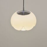 Artichoke pendant lamp in opal glass by Peill & Putzler, 1974