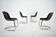 Set of four chrome dining chairs, italy, 1970s