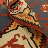 Balkan Kilim Runner Rug, Handmade Flatweave Carpet for Entryway 210 × 95 cm