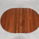 Midcentury Danish round teak dining table with 2 extensions 1960s
