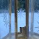 Vintage brass candle holder lantern