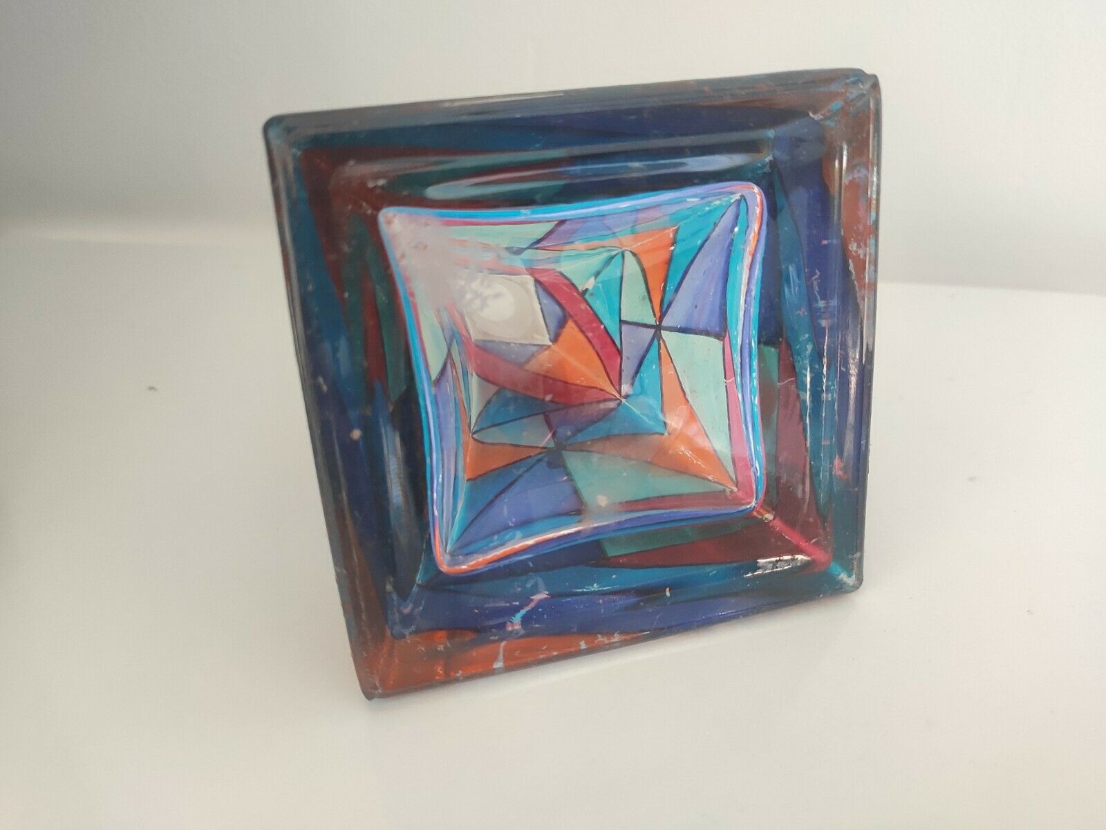 Colorful glass bottle