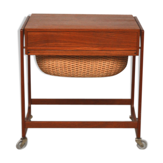 Danish teak sewing basket 1960