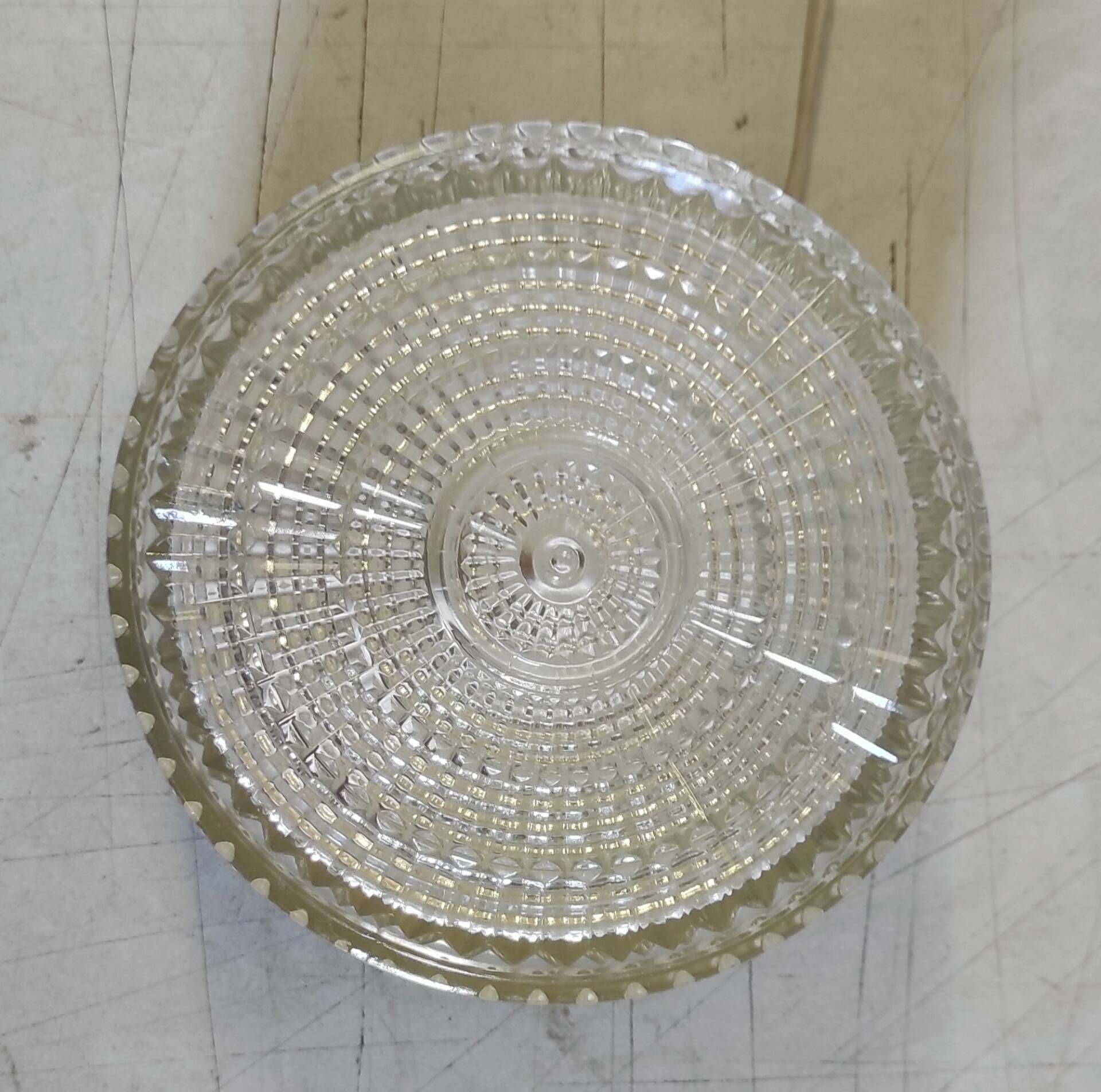 Ceiling light or wall sconce in prismatic glass - mid 20th century.