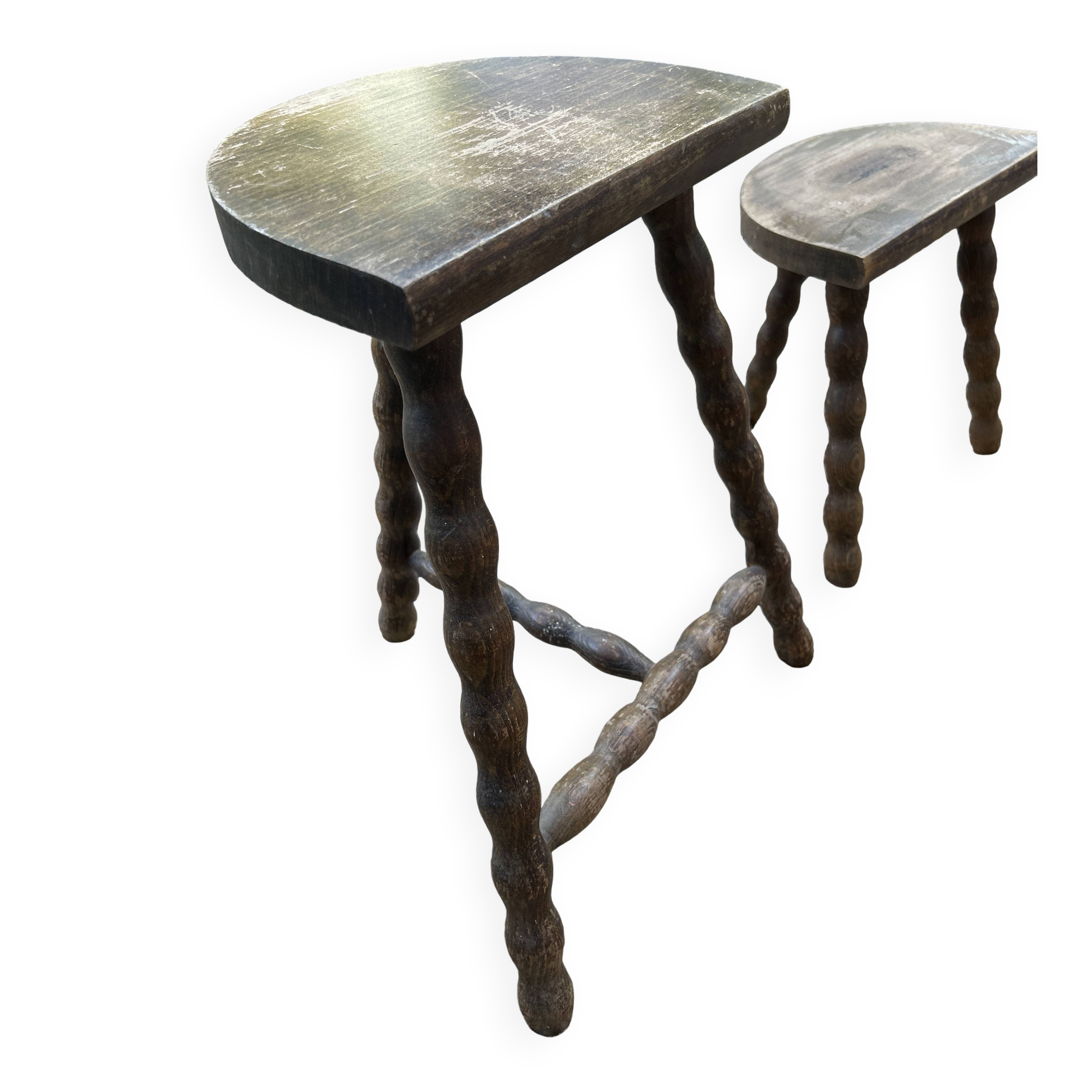 Vintage rustic style tripod stool