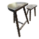 Vintage rustic style tripod stool