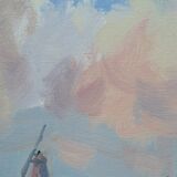 Axel Hamborn (1892-1971) Swedish modern landscape, 1960s, oil on canvas, framed