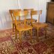 Set of 4 vintage wooden bistro chairs – Baumann style
