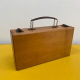 Old wooden briefcase