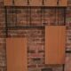 Wall coat holder in metal and wood 1960