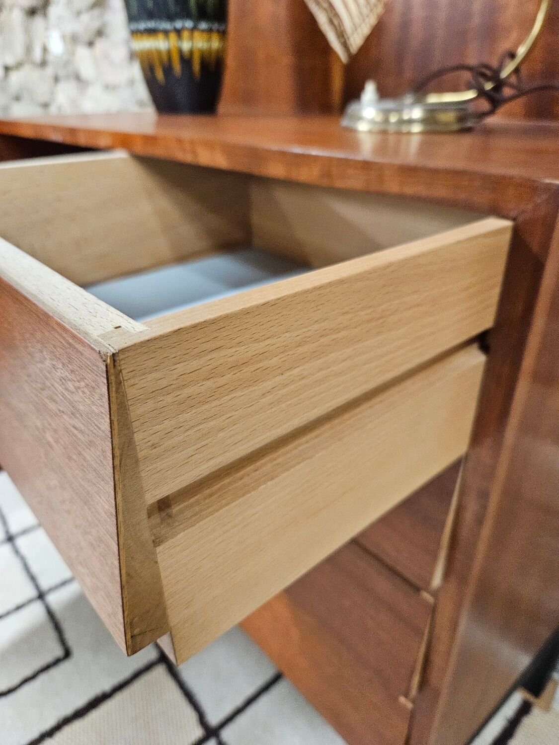 Bookcase cabinet modular shelves vintage 1970