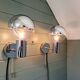 Pair of Space Age wall sconces, Motoko Ishii, Staff Leuchten, 1970
