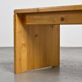 Solid pine bench, Les Arcs 1600, France