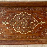 19th century wooden and brass tray