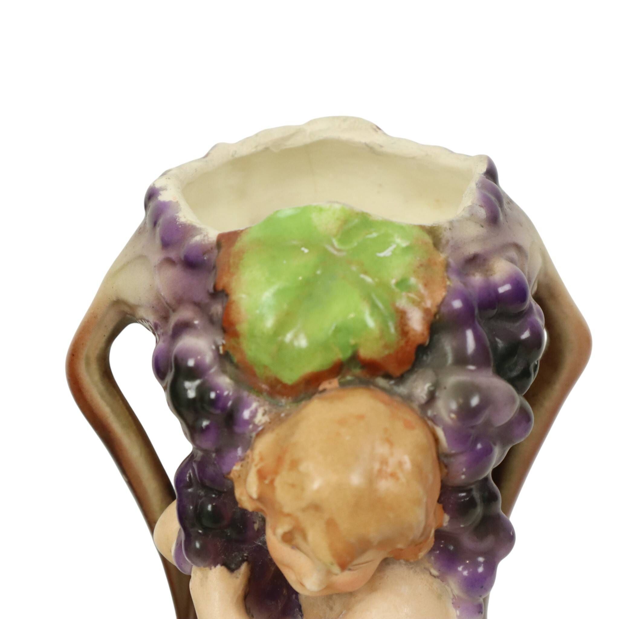 Art Nouveau Vases Putti Cherub Amphora Style Pottery