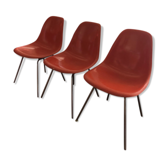 Lot de 4 chaises Eames Miller DSX