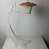 Midcentury French rockabilly lantern low floor lamp, 1950s