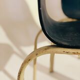 Suite of 4 chairs  - wood and metal - vintage