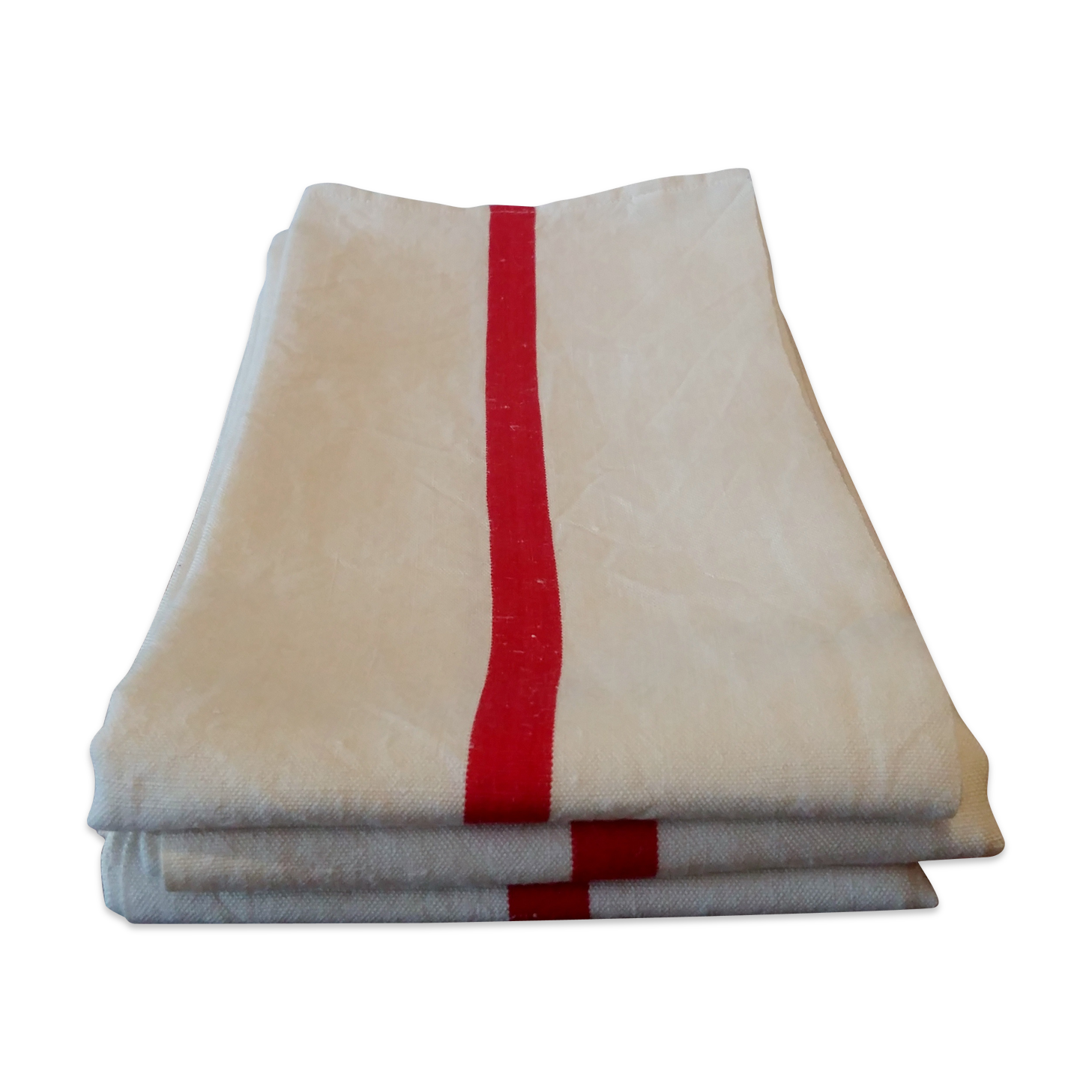 Set of 3 old linen towels